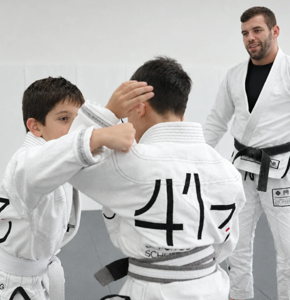 Children practicing Jiu-Jitsu grips at 413 Jiu-Jitsu in Southlake