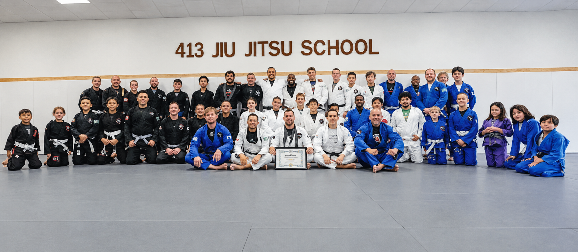 413 Jiu-Jitsu students and instructors together in Southlake, Texas